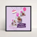 purple party vibes frame front view