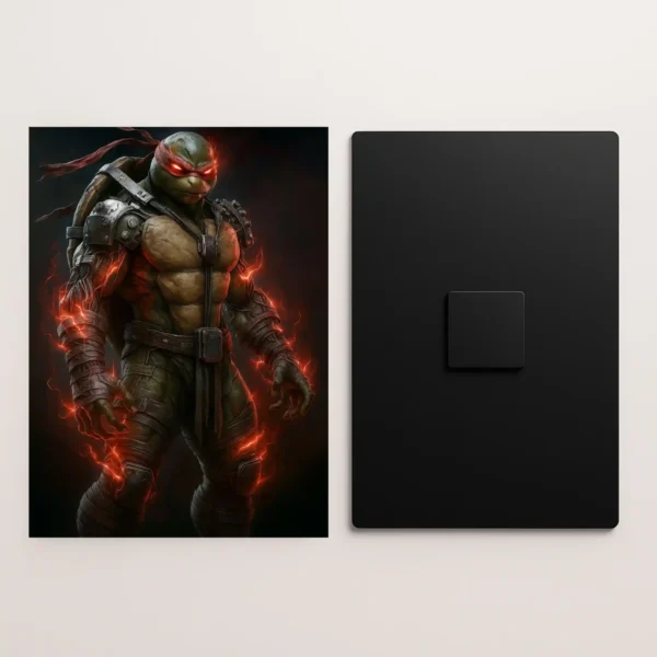 raphael ninja turtle shadow warrior metal poster front and back preview