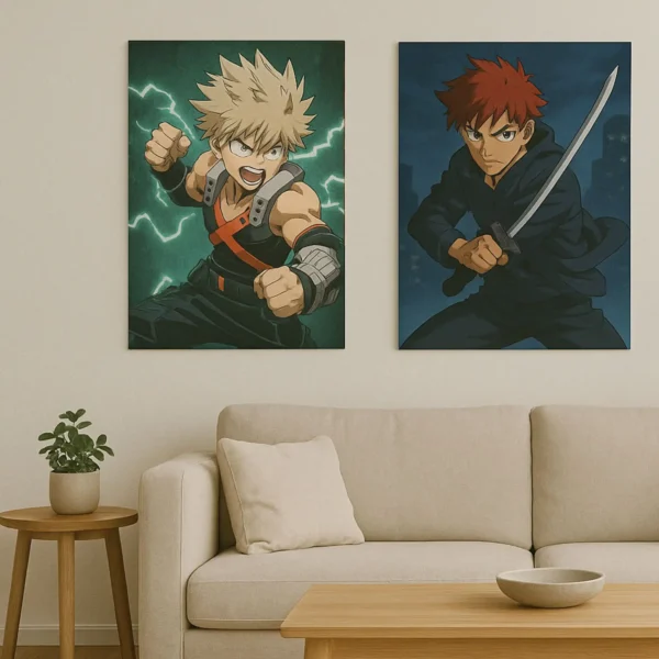 room view of wall poster design