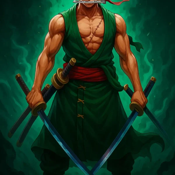 roronoa zoro metal poster