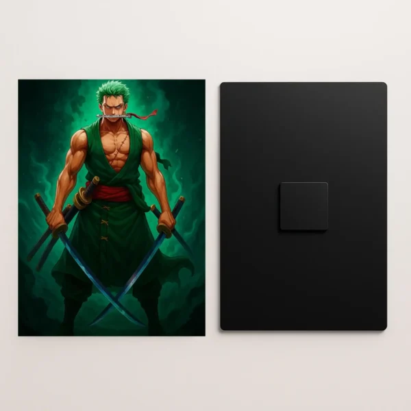 roronoa zoro metal poster front and back preview