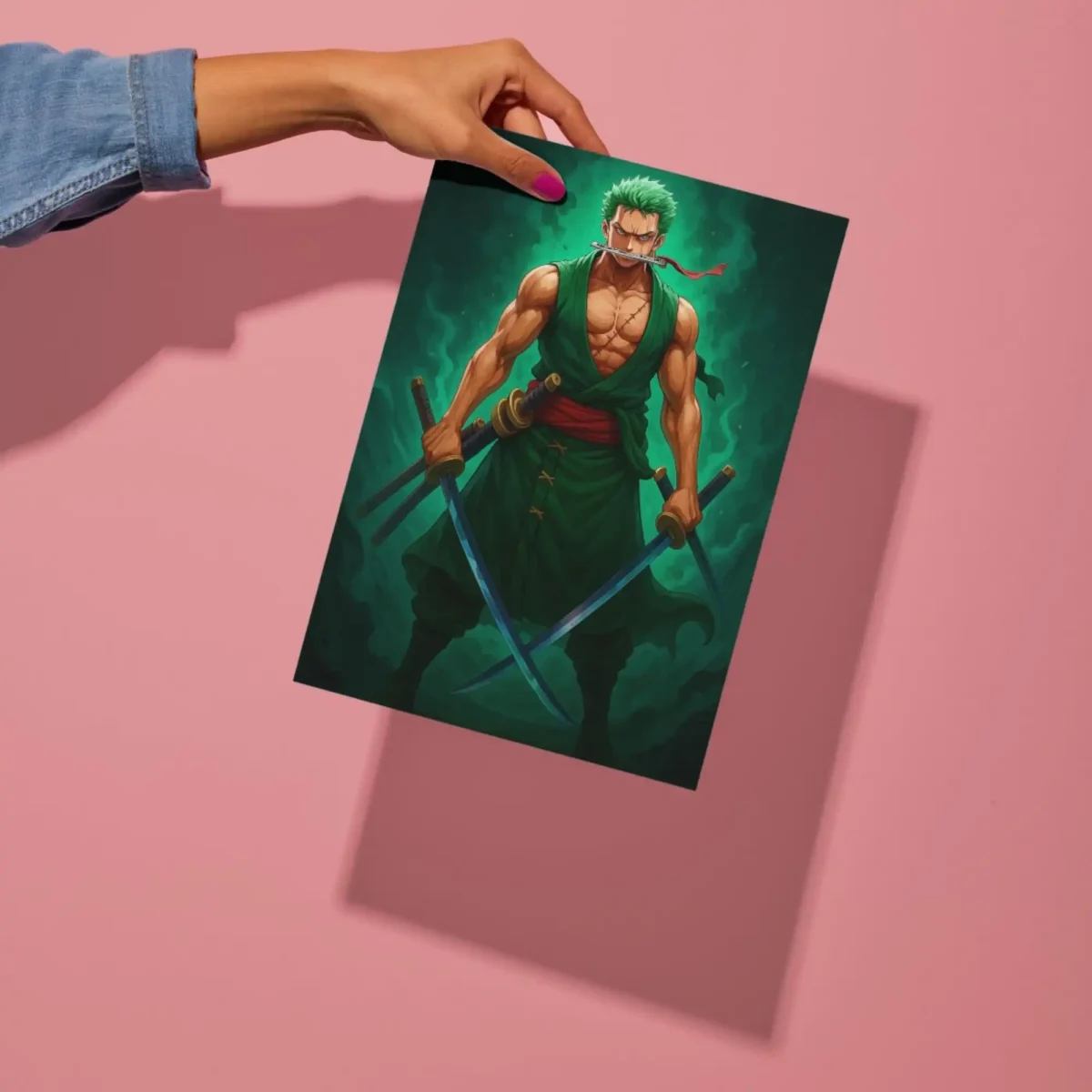 roronoa zoro metal poster preview