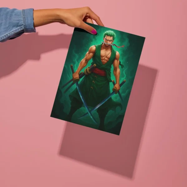 roronoa zoro metal poster preview