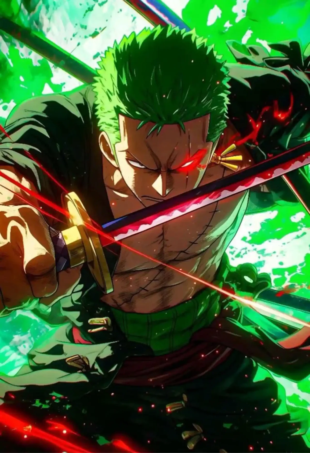 roronoa zoro santoryu metal poster