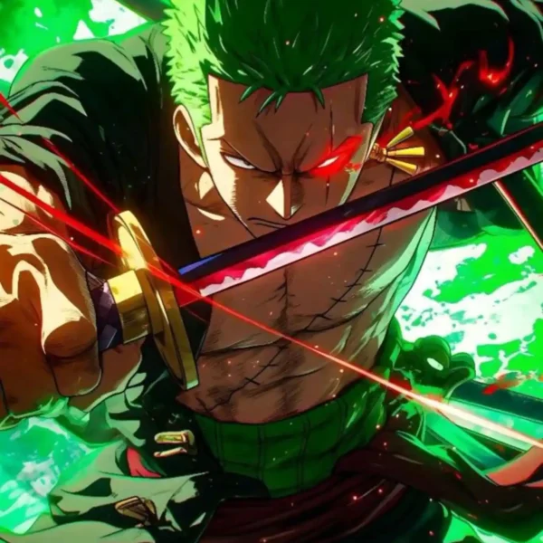 roronoa zoro santoryu metal poster