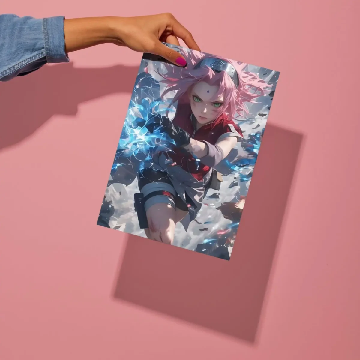 sakura haruno metal poster preview