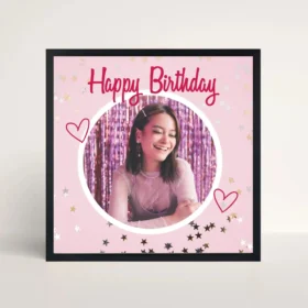 shining moments birthday frame front view