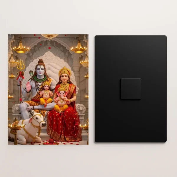 shiv parivar metal poster front and back preview