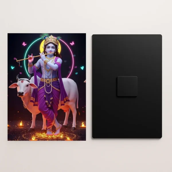 shri krishna murari metal poster front and back preview