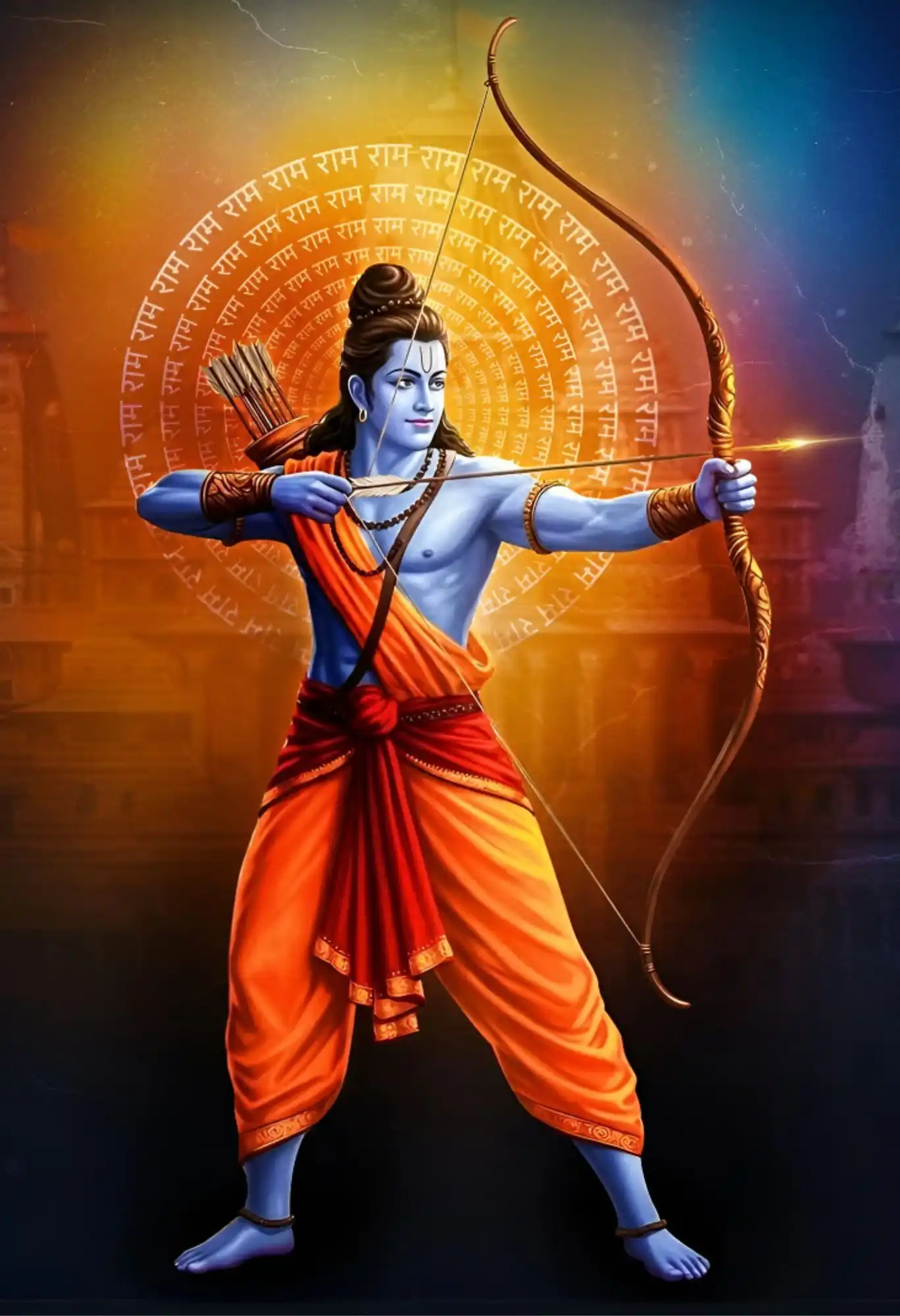 shri ram metal poster