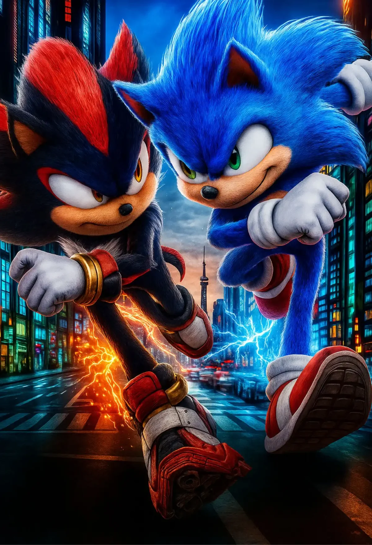 sonic vs knuckles metal poster