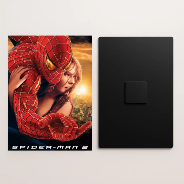 spiderman 2 movie metal poster front and back preview