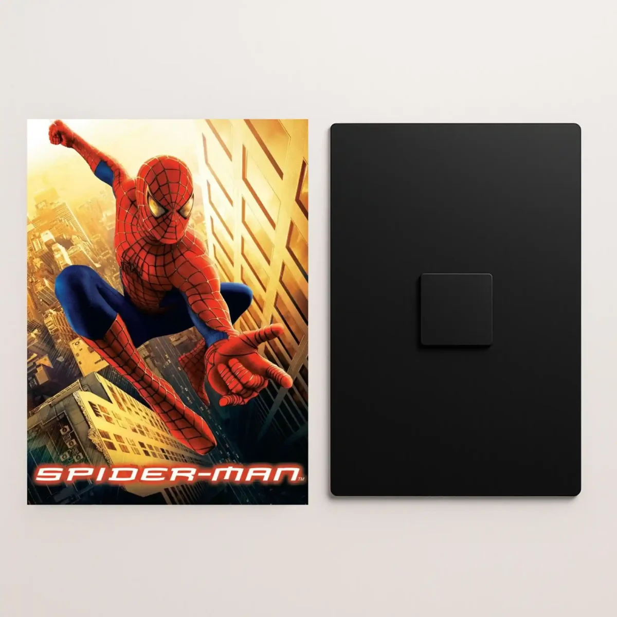 spiderman marvel movie metal poster front and back preview