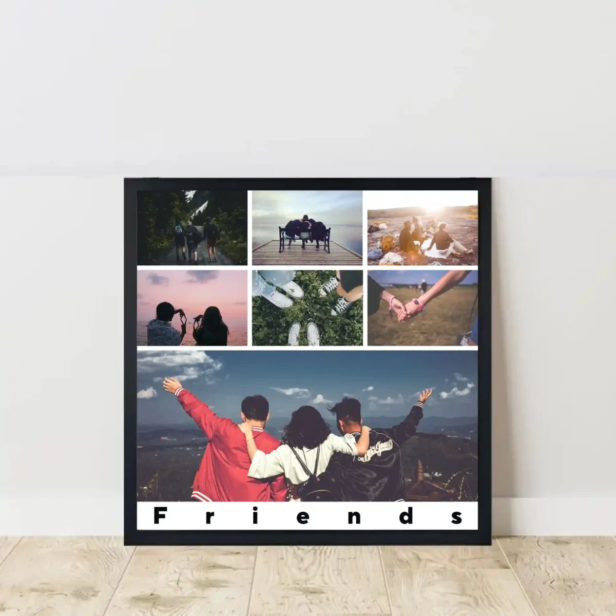 squad goals friendship frame on floor