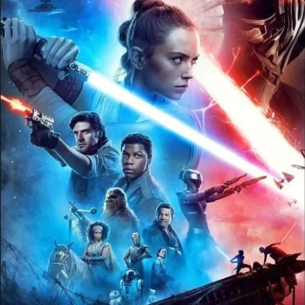 star wars rise of skywalker movie metal poster