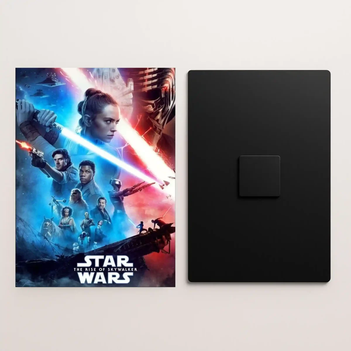 star wars rise of skywalker movie metal poster front and back preview