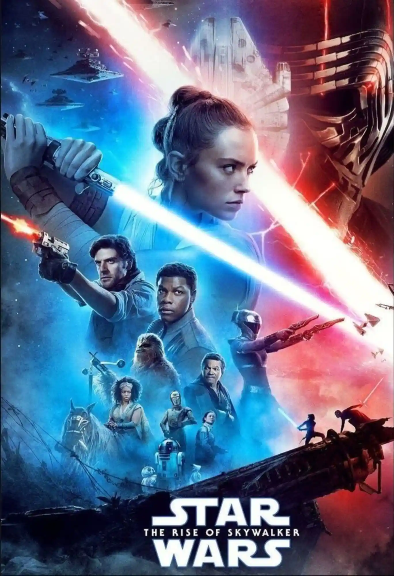 star wars rise of skywalker movie metal poster