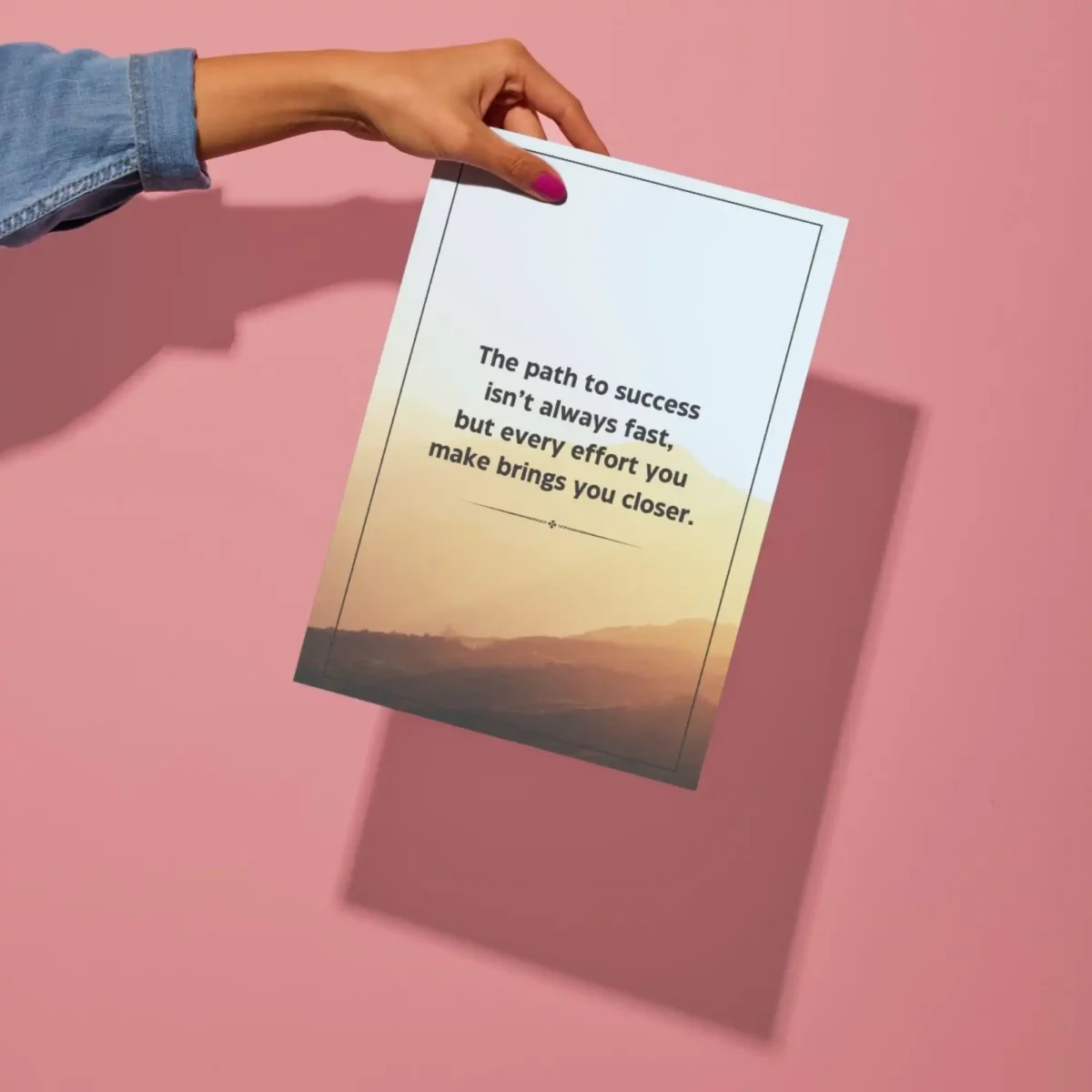 success quote metal poster preview