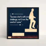 success starts with every challenge quote frame front view