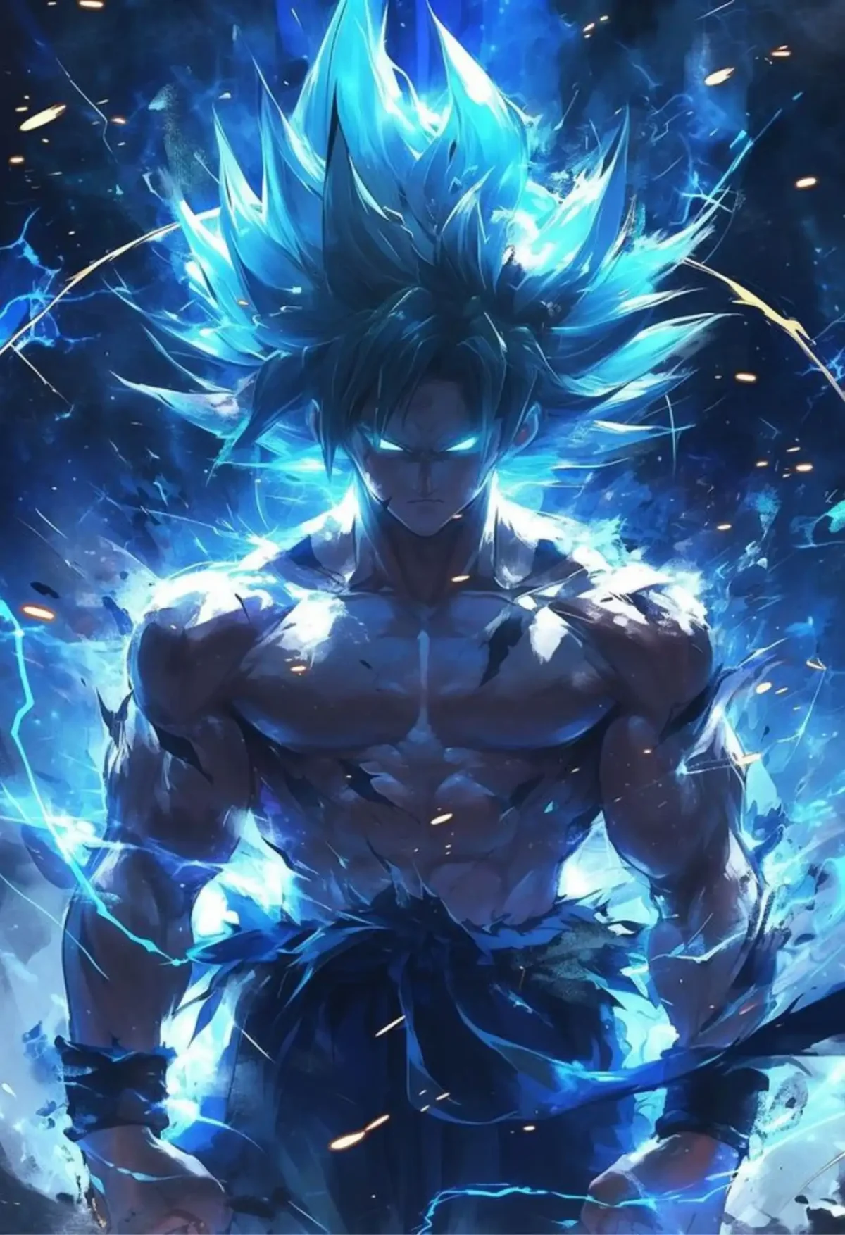 super saiyan blue metal poster
