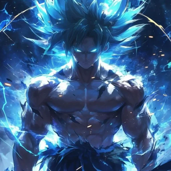super saiyan blue metal poster