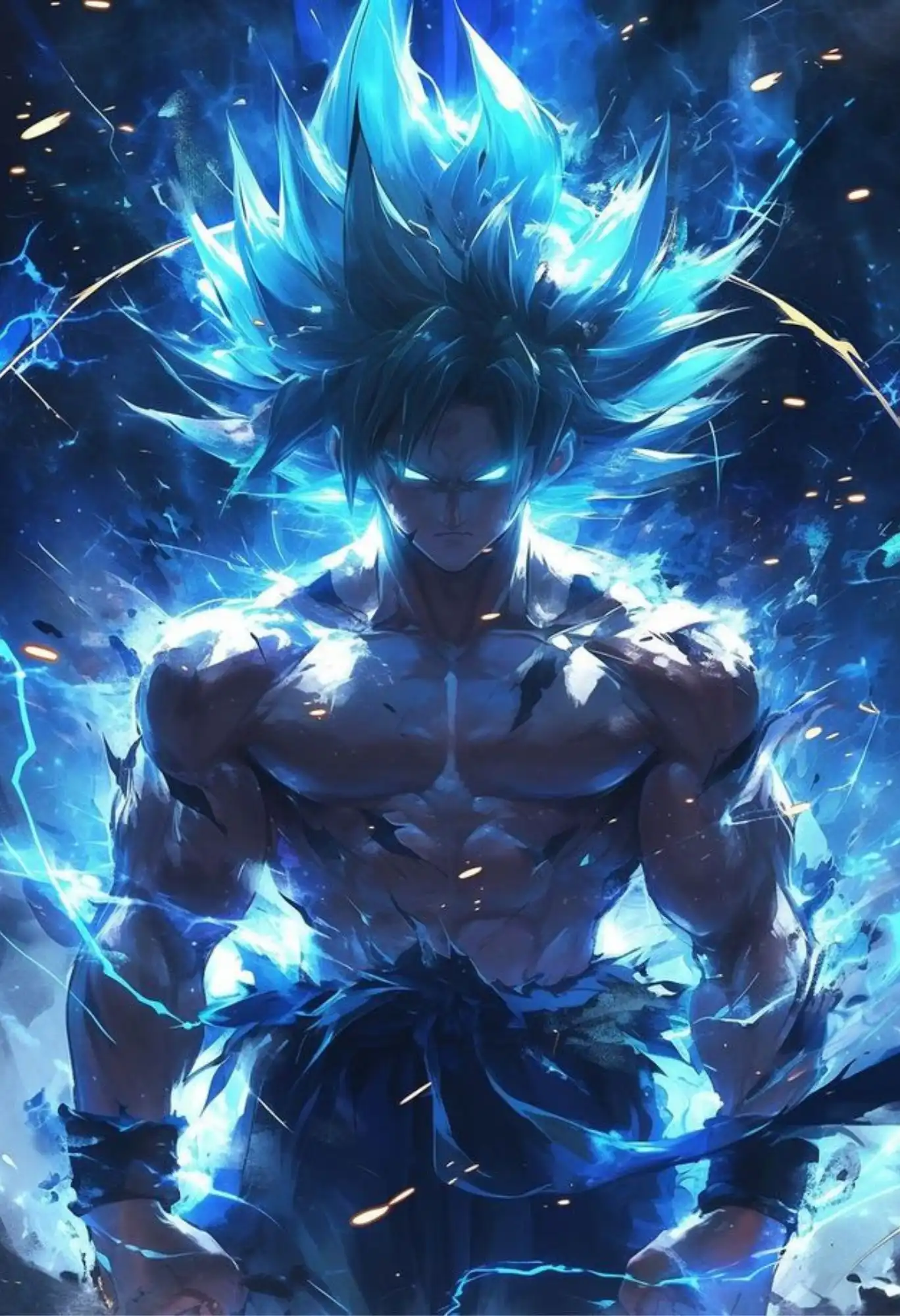 super saiyan blue metal poster