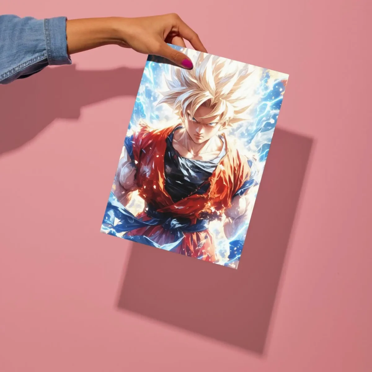 super saiyan goku metal poster preview