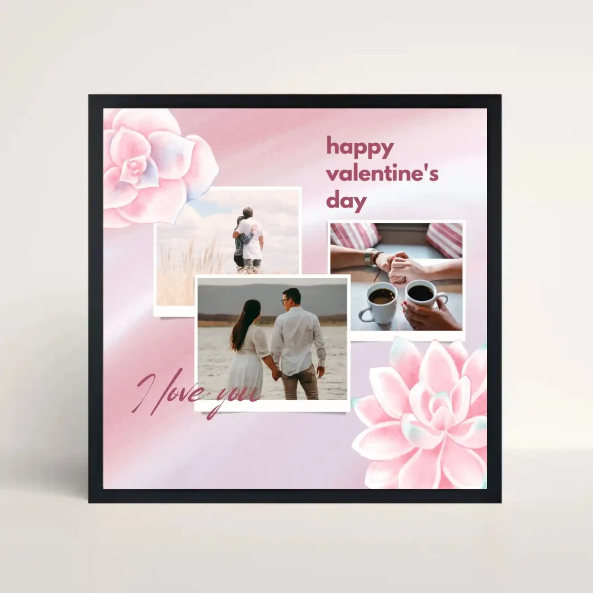 sweet blooms of love frame front view