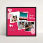 sweet heart collage frame front view