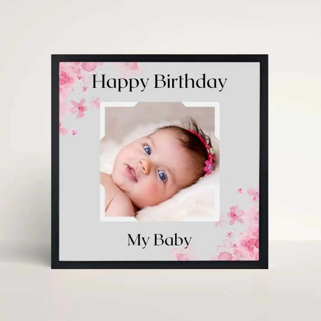 sweetest beginning baby frame front view
