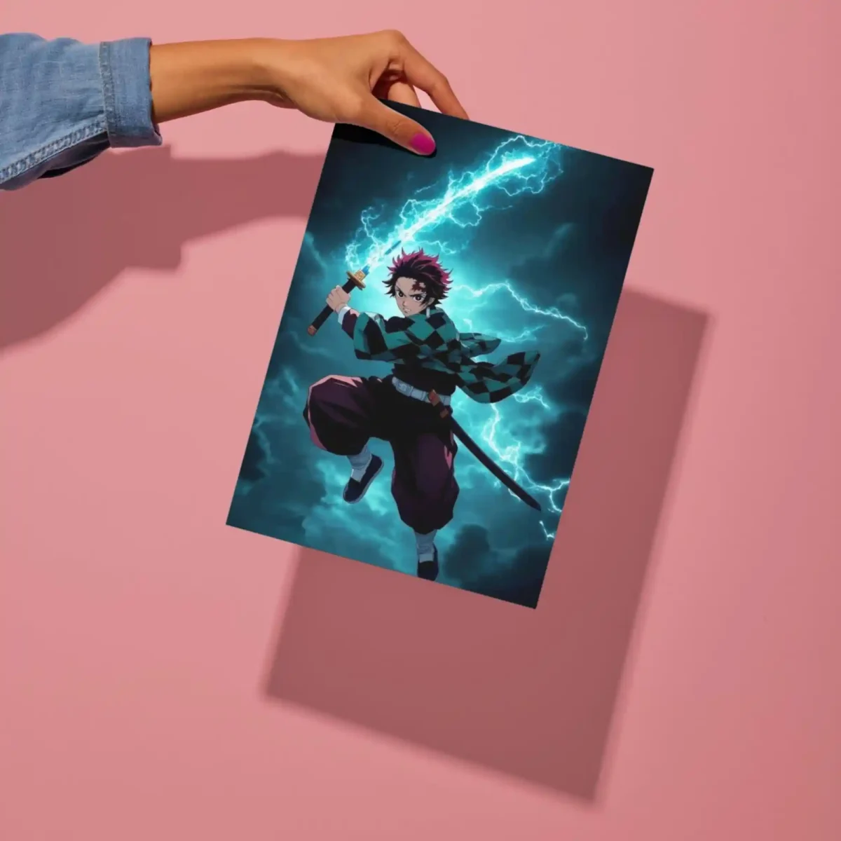 tanjiro kamado metal poster preview