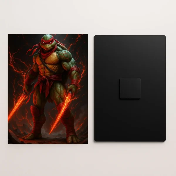 teenage mutant ninja turtle metal poster front and back preview