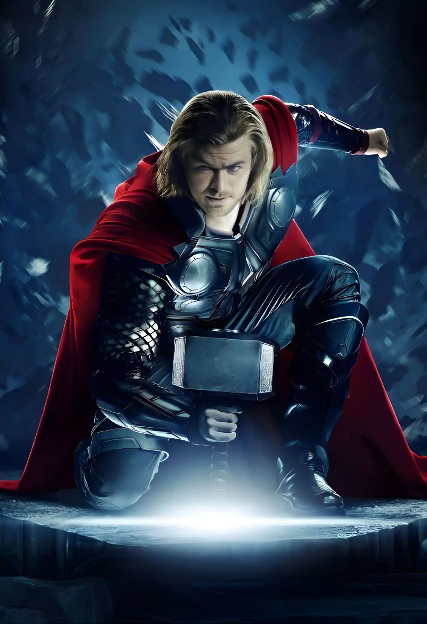 thor god of thunder marvel metal poster