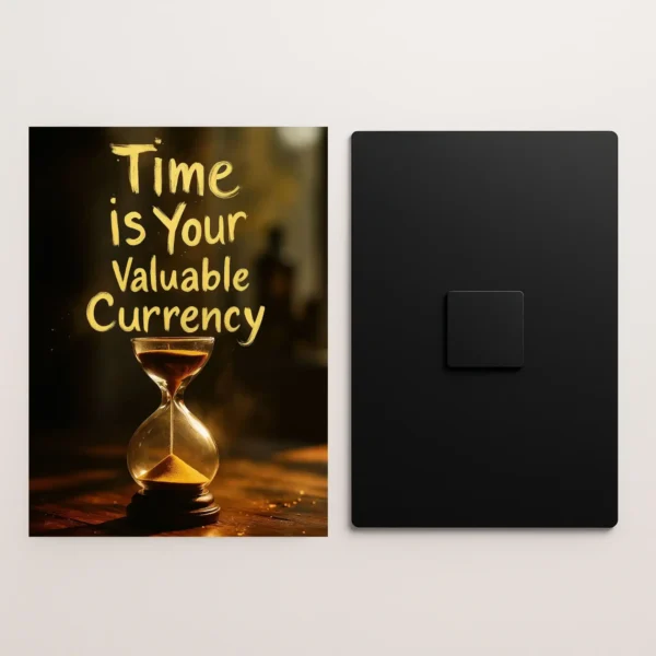 time is money quote metal poster front and back preview