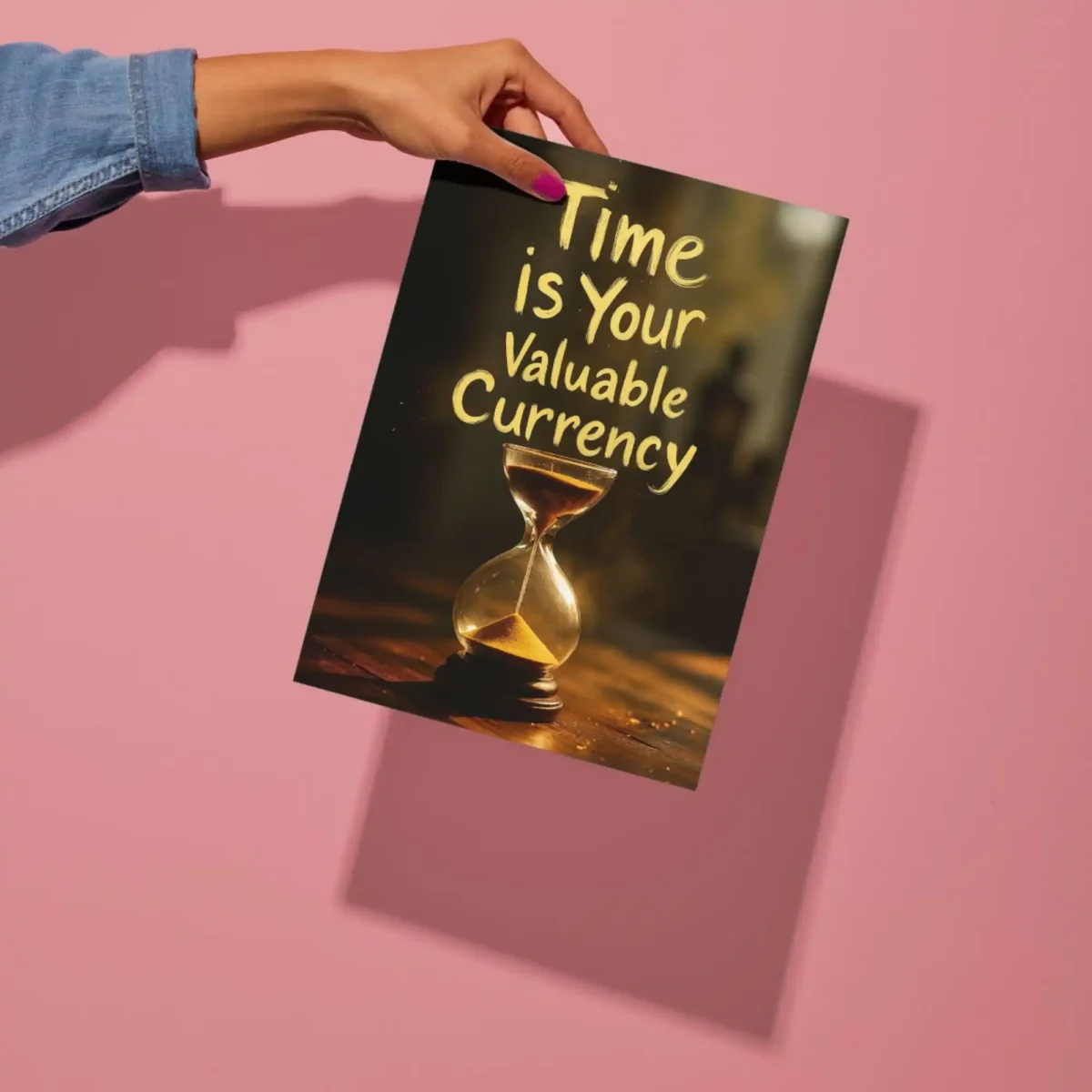 time is money quote metal poster preview