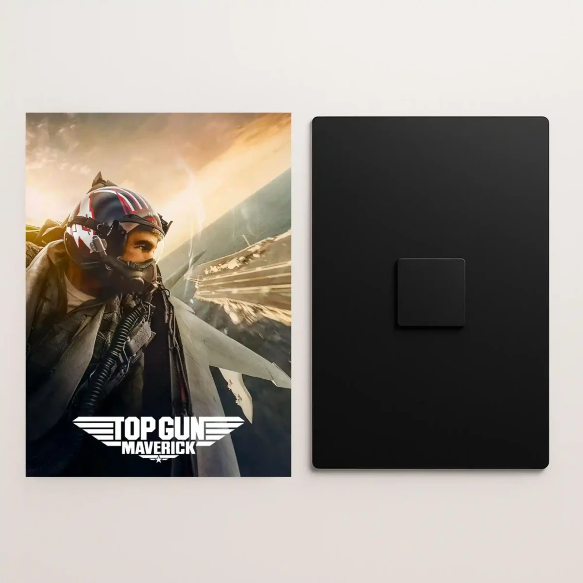top gun maverik movie metal poster front and back preview