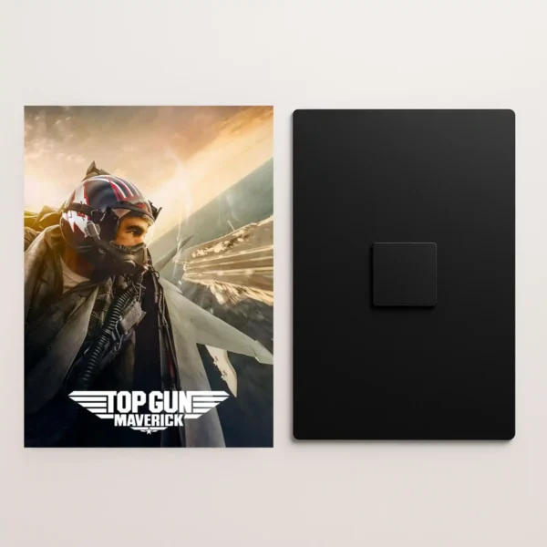 top gun maverik movie metal poster front and back preview