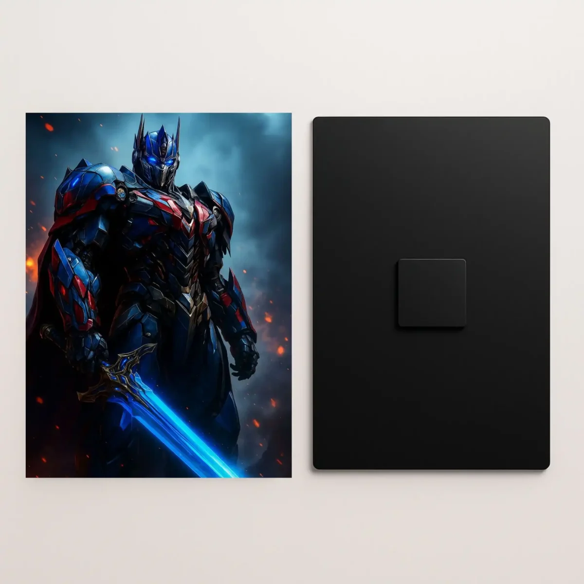 transformers metal poster front and back preview