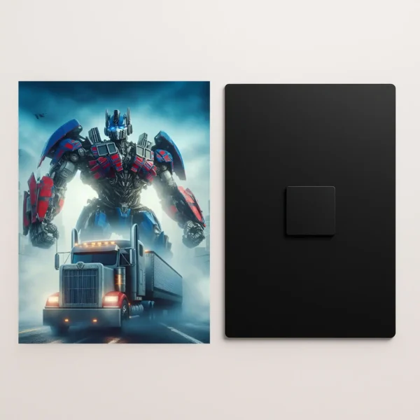 transformers optimus prime metal poster front and back preview