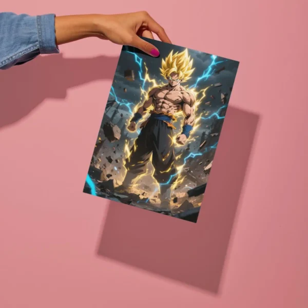 ultra instinct goku metal poster preview