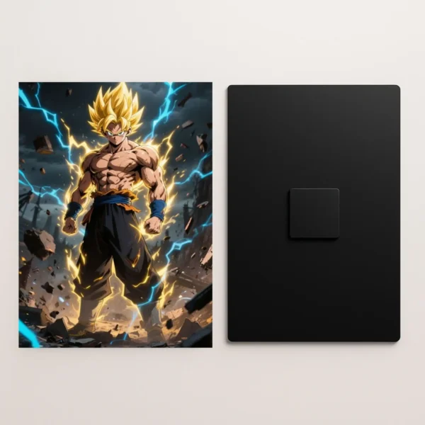 ultra nstinct goku metal poster front and back preview