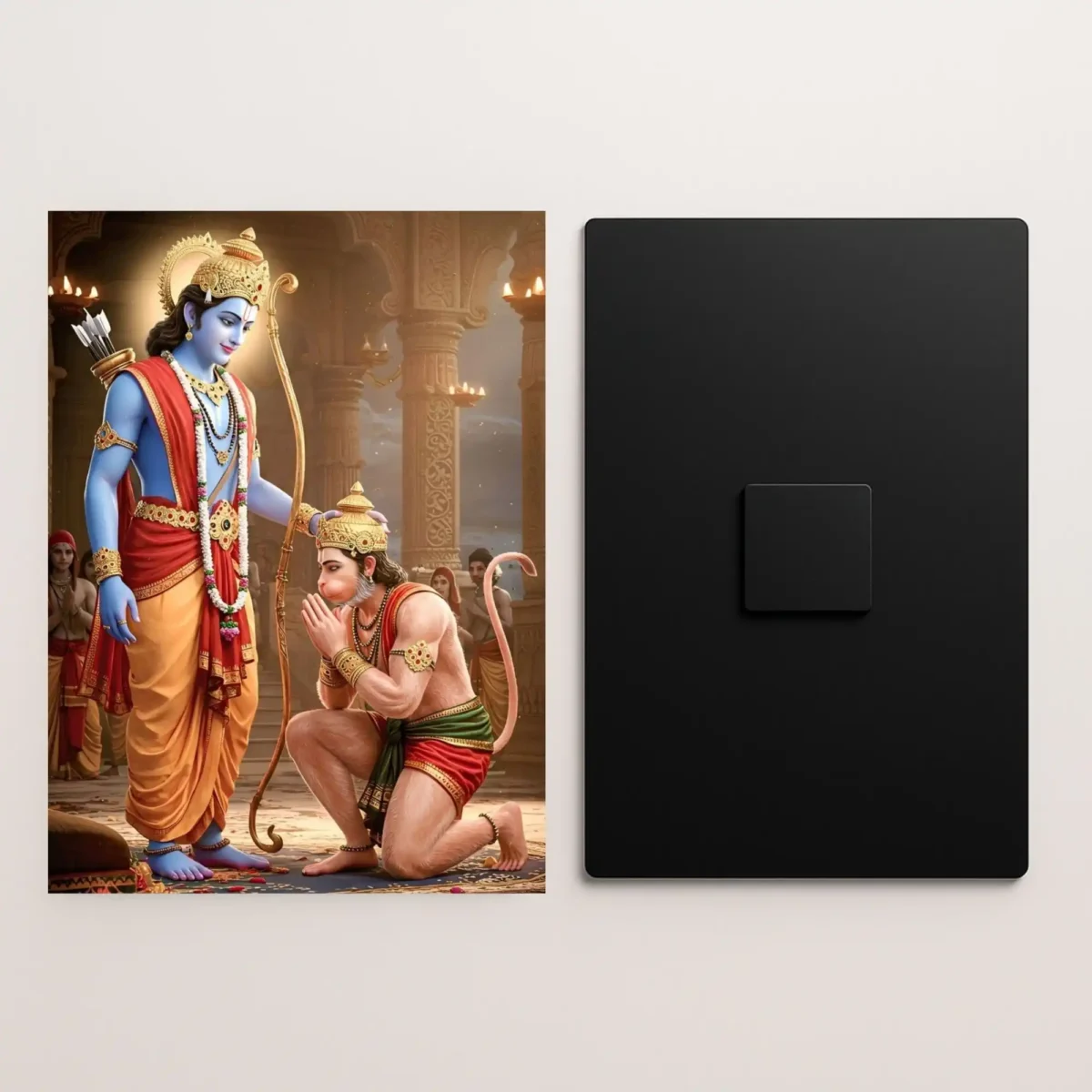 vayu putra hanuman metal poster front and back preview