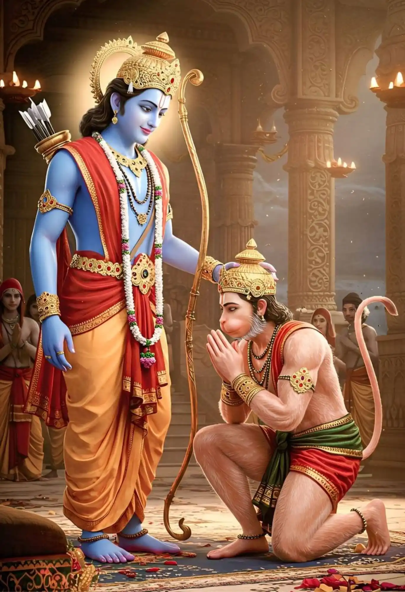 vayu putra hanuman metal poster