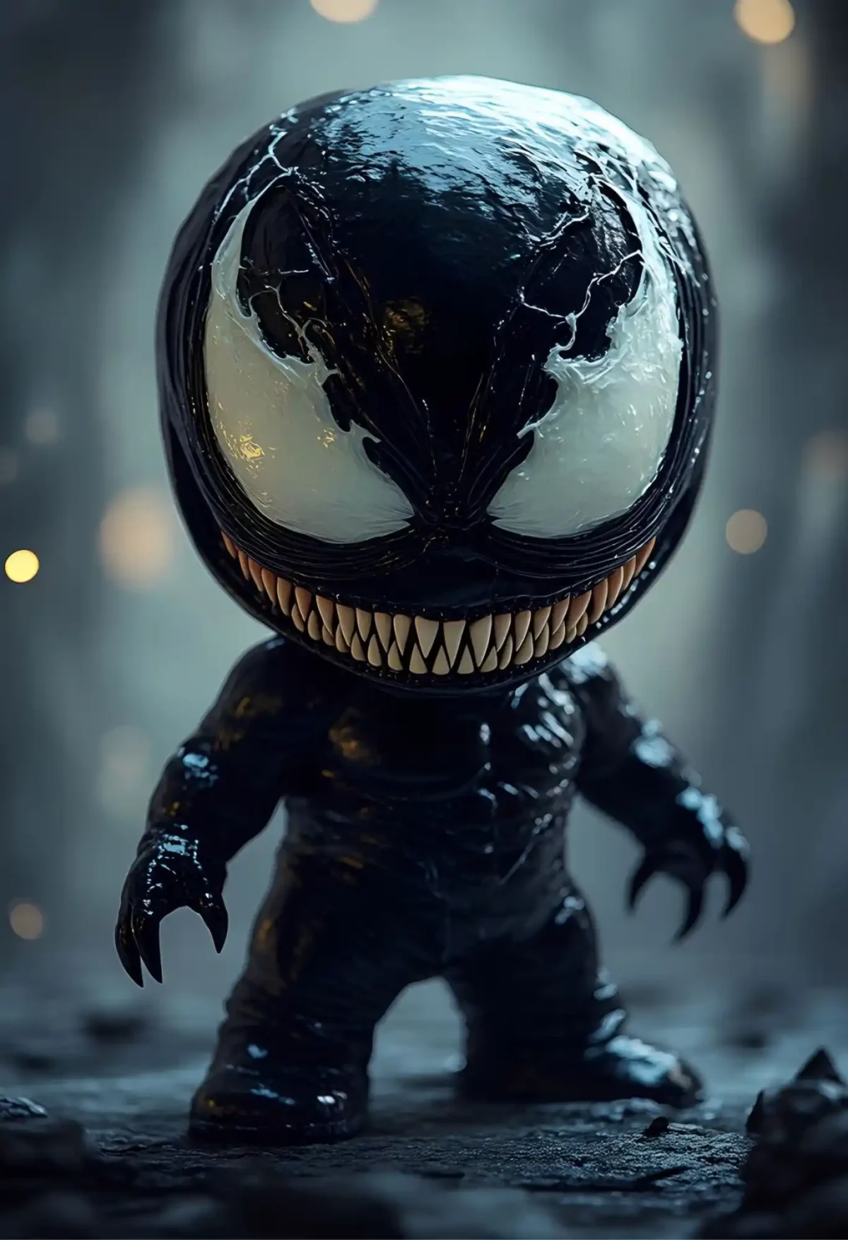 venom chibi metal poster
