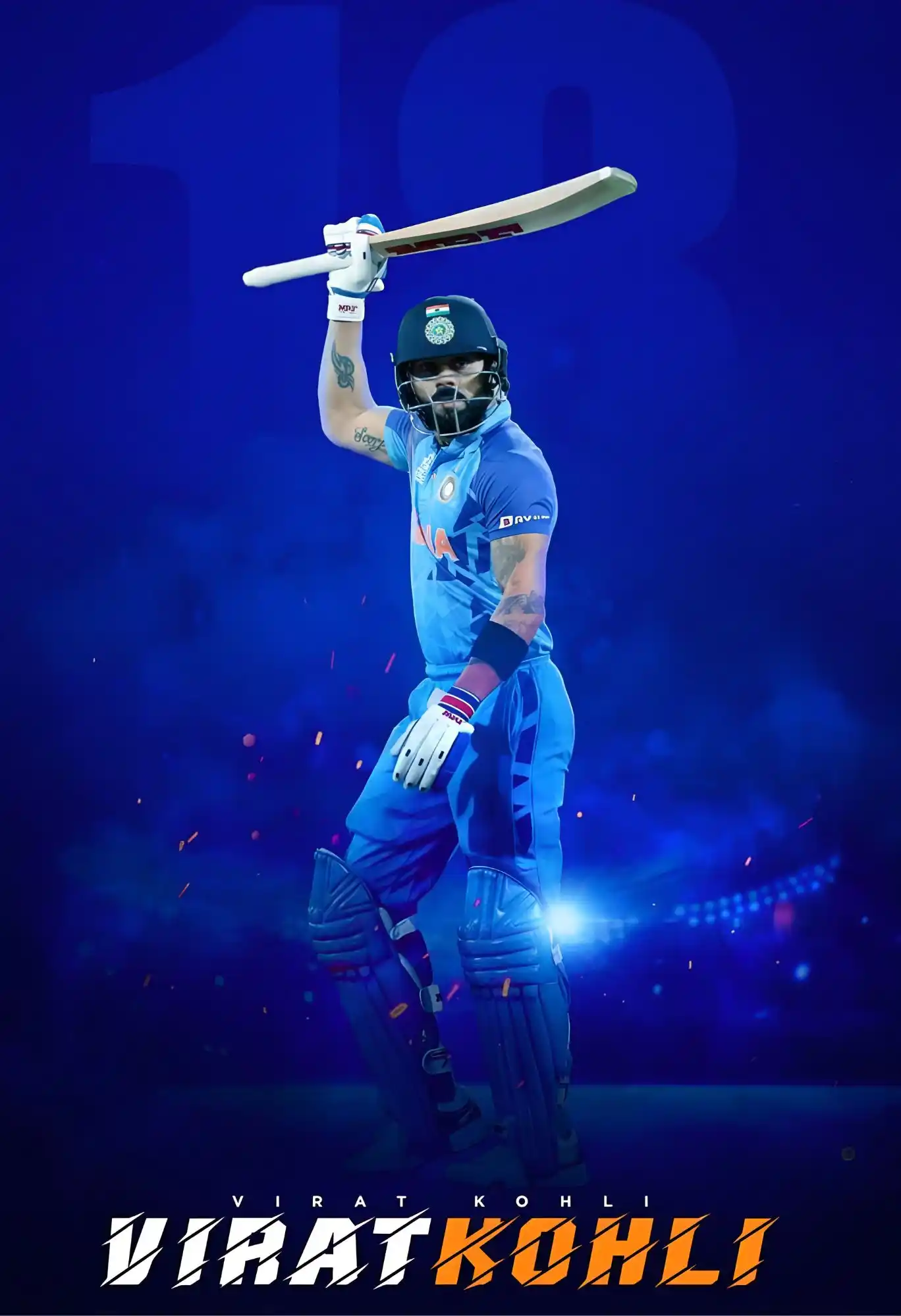 virat kohli cricket legend metal poster