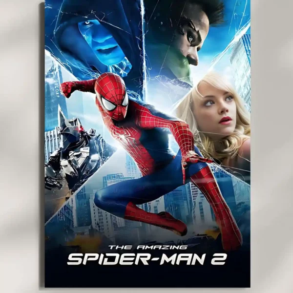 wall mounted amazing spiderman 2 movie metal poster