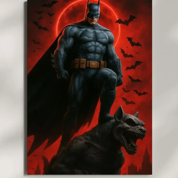 wall mounted batman metal poster