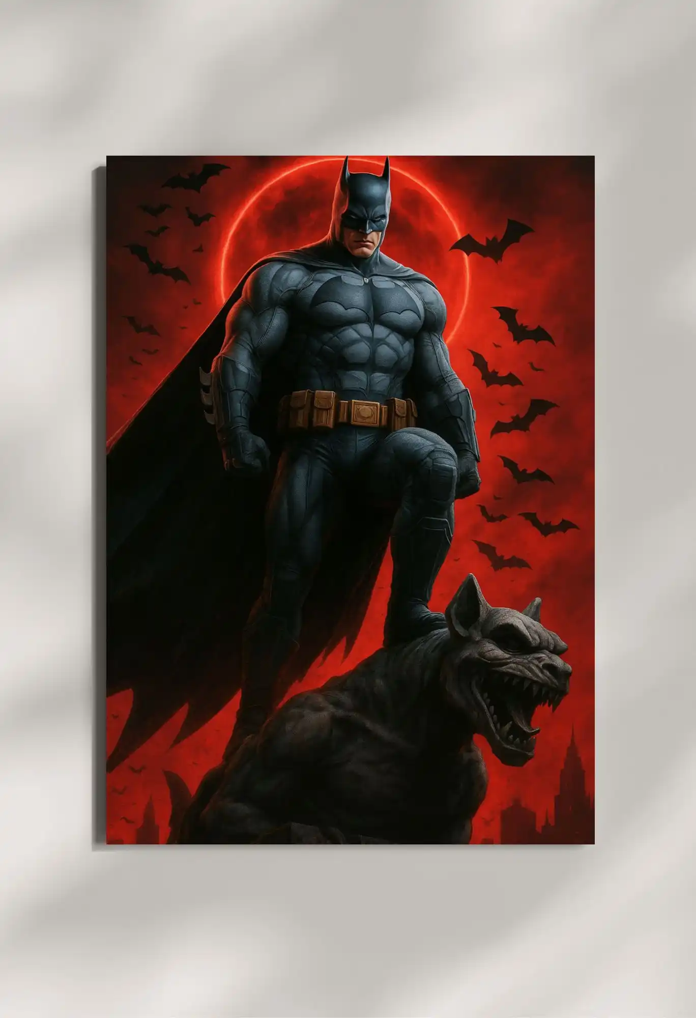 wall mounted batman metal poster