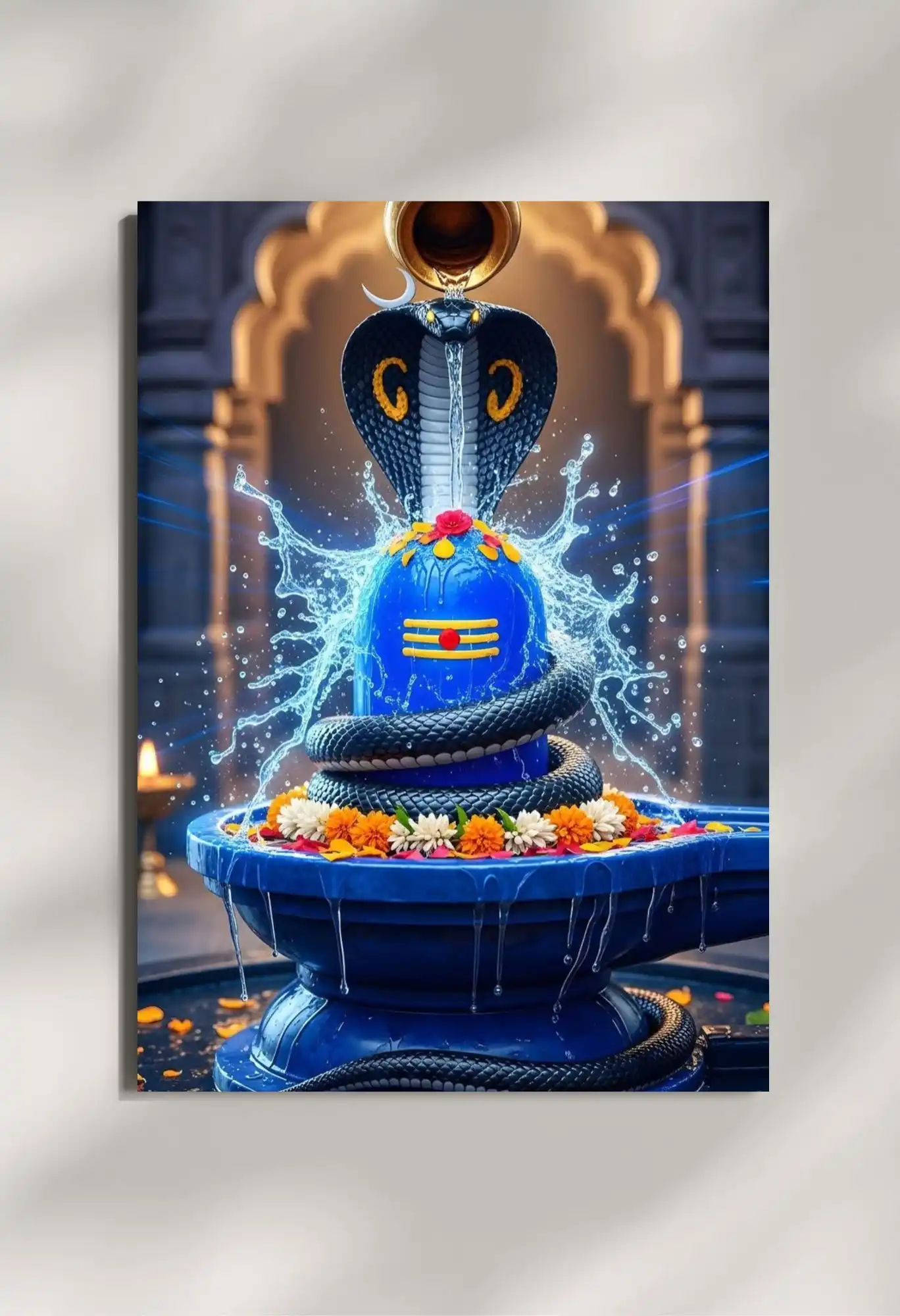 wall mounted bholanath metal poster