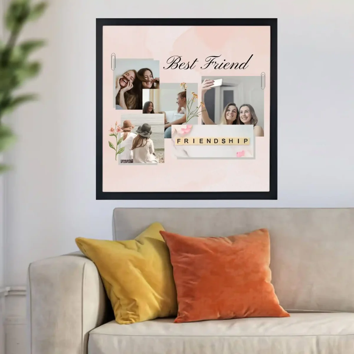 wall mounted blooming friendship frame
